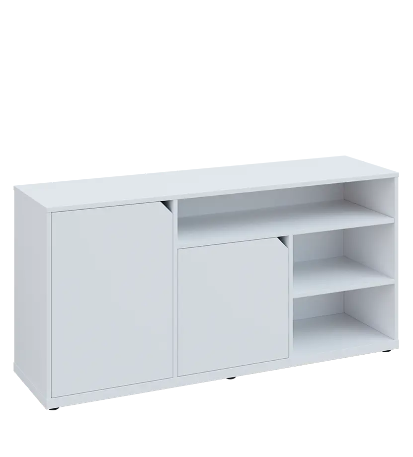 KU2-15DN3 L skříňka nízká 2-dveřová, nika, 740x1522x400, provedení levé, bílá